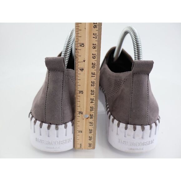 Ilse Jacobsen Tulip Platform Flat Sz 40 10 Slip On Gray perforated Shoes - Picture 6 of 11